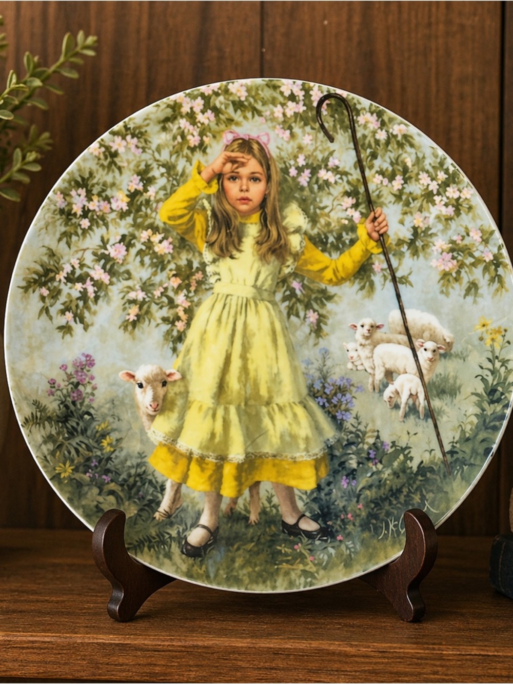 Little Bo Peep Collector Plate 1983 John McClelland Mother Goose 5th Issue
